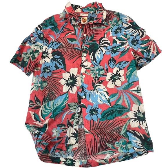 C&C California 100% Tropical Floral Men's Shirt Size M - Picture 3 of 9